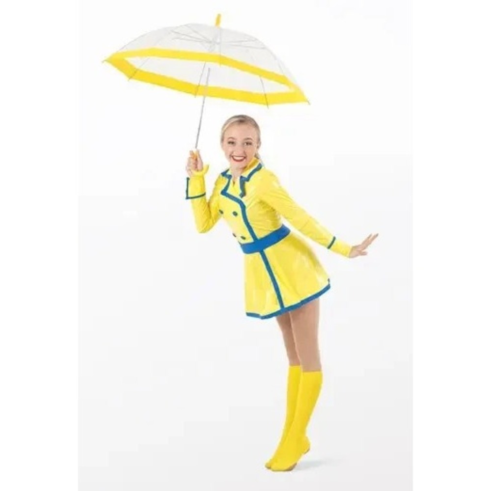 Weissman Dance Costume Yellow Rainjacket Girls Large MC